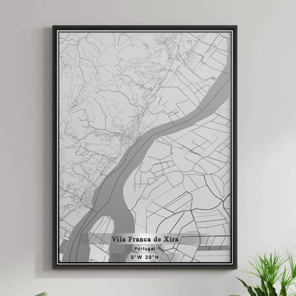 ROAD MAP OF VILA FRANCA DE XIRA, PORTUGAL BY MAPBAKES