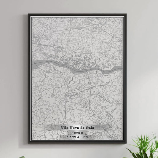 ROAD MAP OF VILA NOVA DE GAIA, PORTUGAL BY MAPBAKES