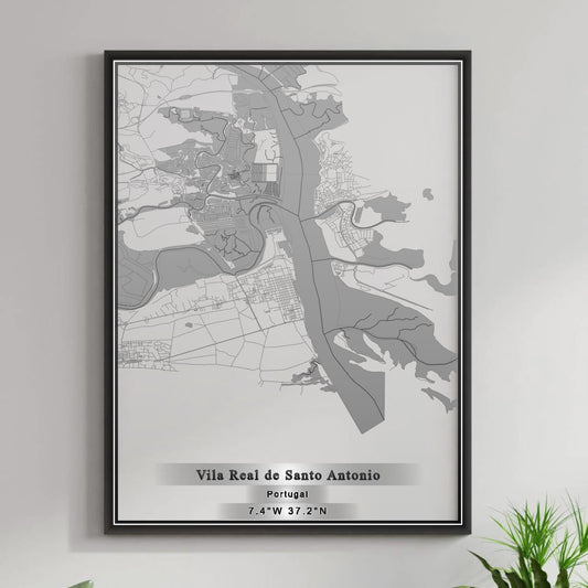 ROAD MAP OF VILA REAL DE SANTO ANTONIO, PORTUGAL BY MAPBAKES