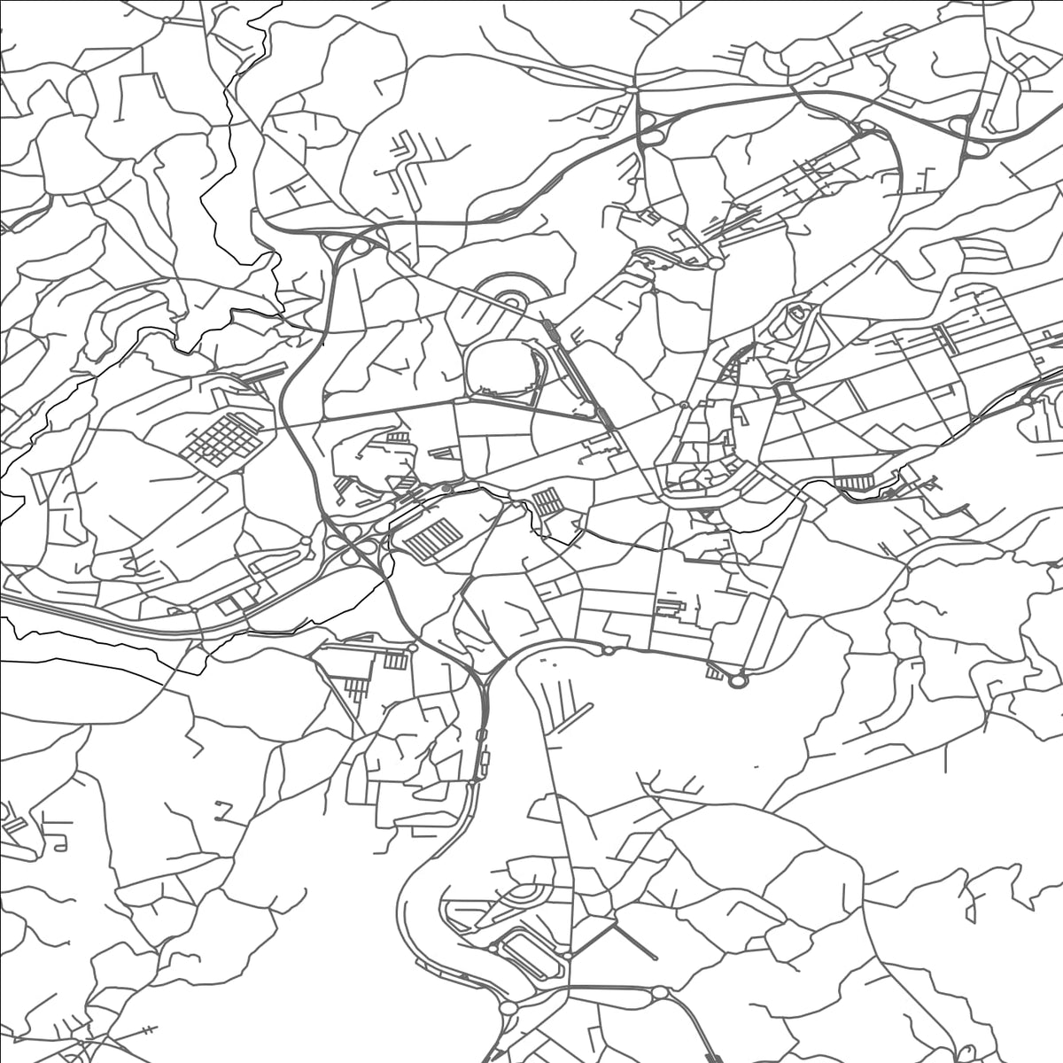 ROAD MAP OF AVES, PORTUGAL BY MAPBAKES