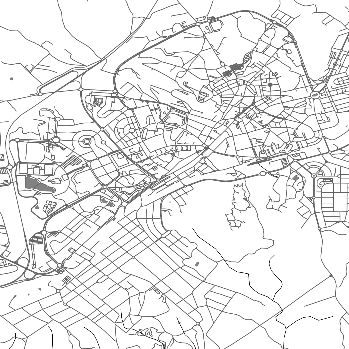 ROAD MAP OF CASTELO BRANCO, PORTUGAL BY MAPBAKES