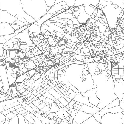 ROAD MAP OF CASTELO BRANCO, PORTUGAL BY MAPBAKES