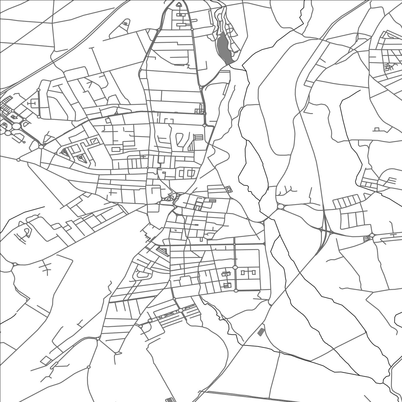 ROAD MAP OF ENTRONCAMENTO, PORTUGAL BY MAPBAKES