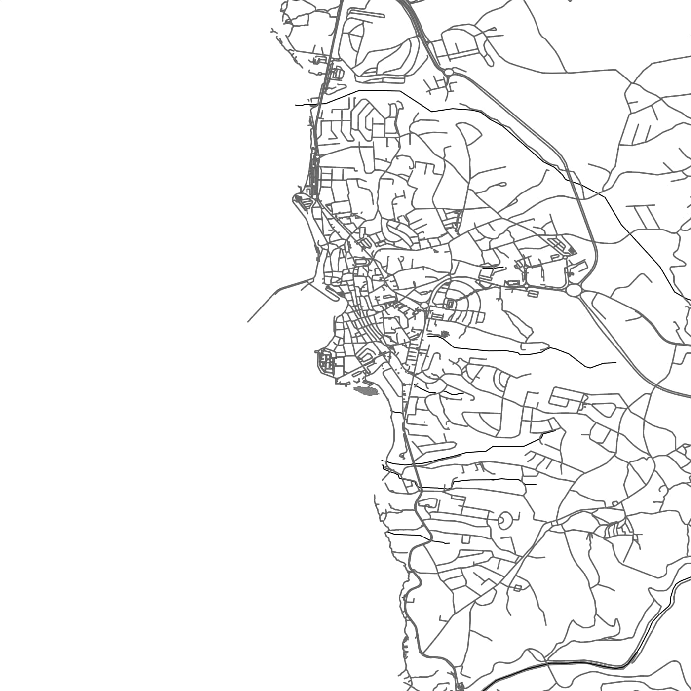 ROAD MAP OF ERICEIRA, PORTUGAL BY MAPBAKES