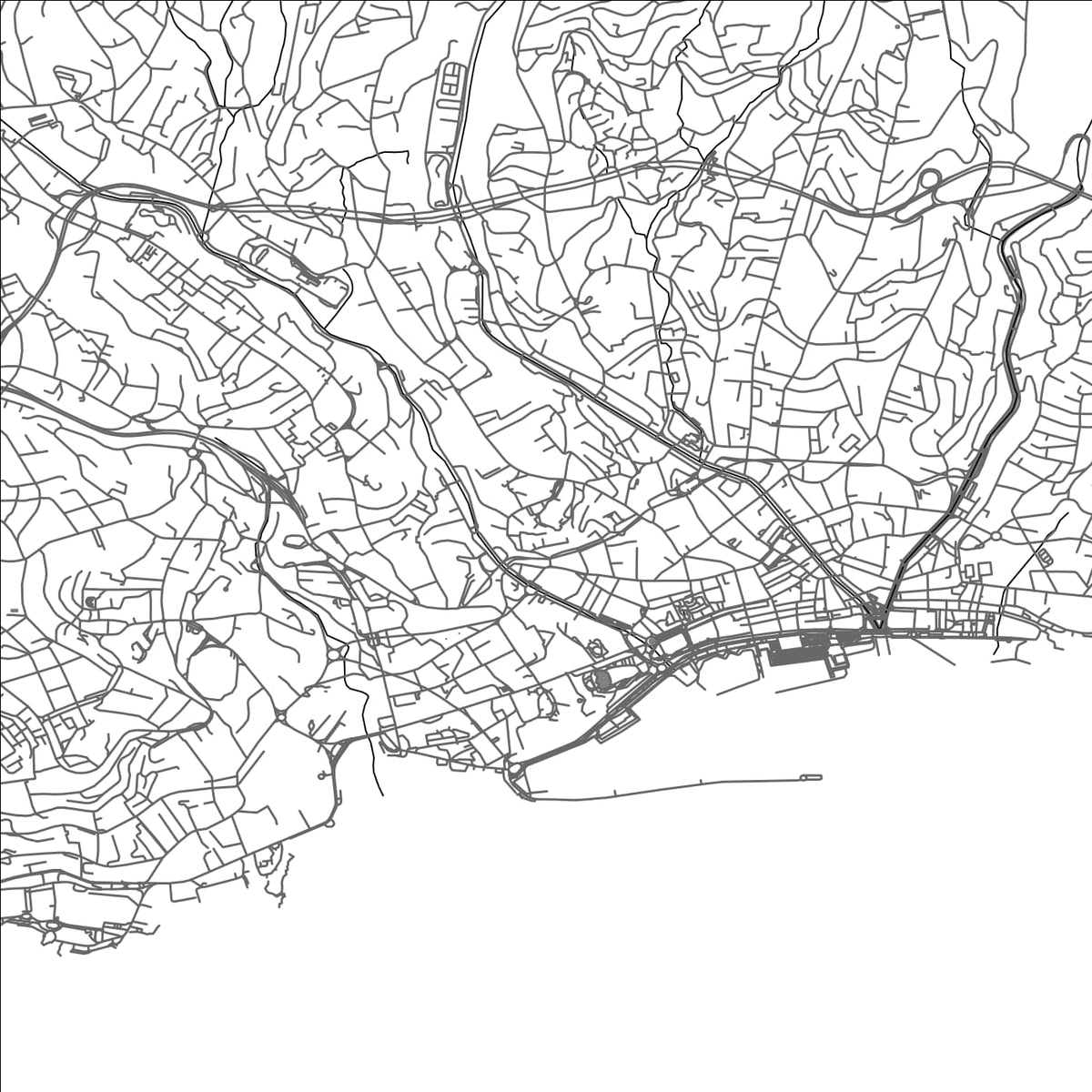 ROAD MAP OF FUNCHAL, PORTUGAL BY MAPBAKES