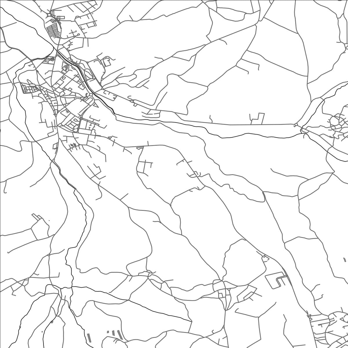 ROAD MAP OF LOURINHA, PORTUGAL BY MAPBAKES