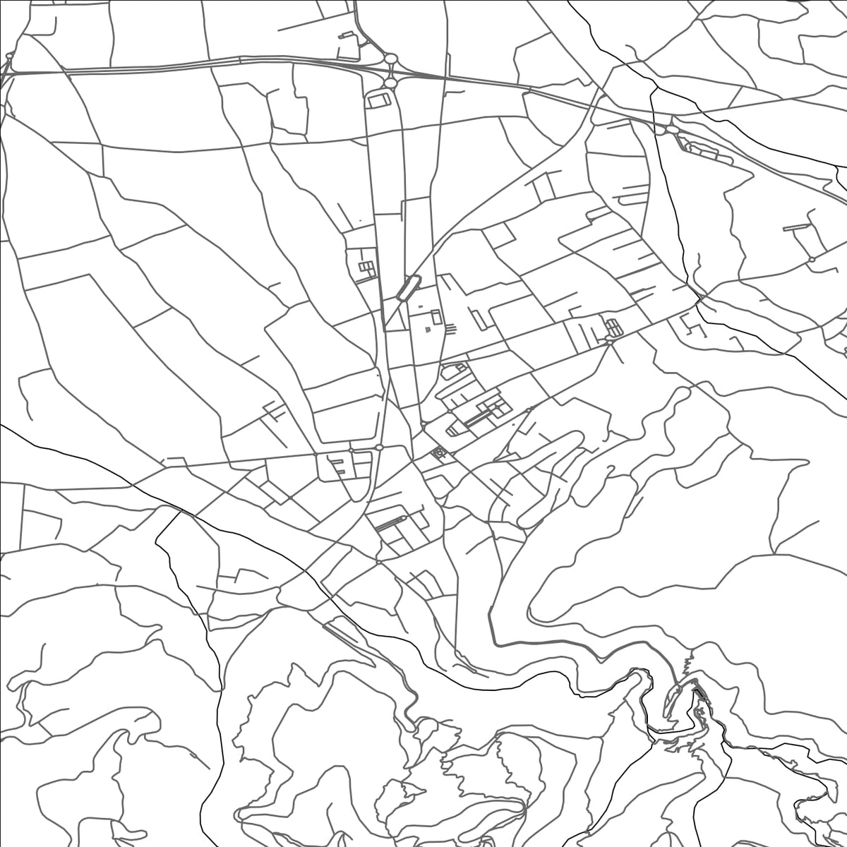 ROAD MAP OF LOUSA, PORTUGAL BY MAPBAKES