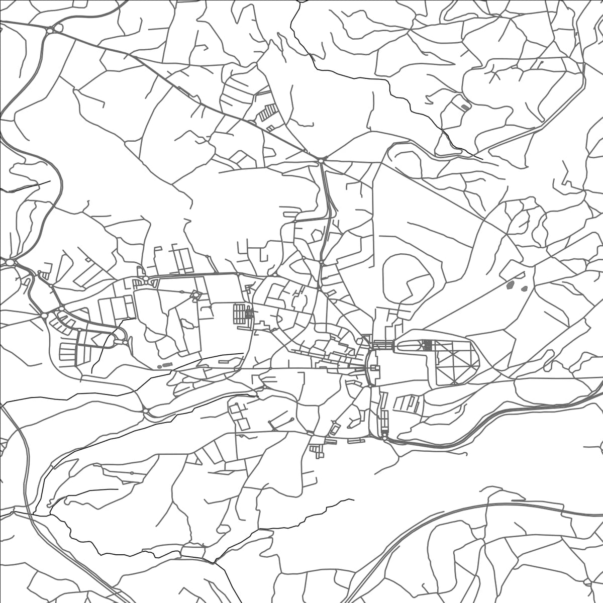 ROAD MAP OF MAFRA, PORTUGAL BY MAPBAKES