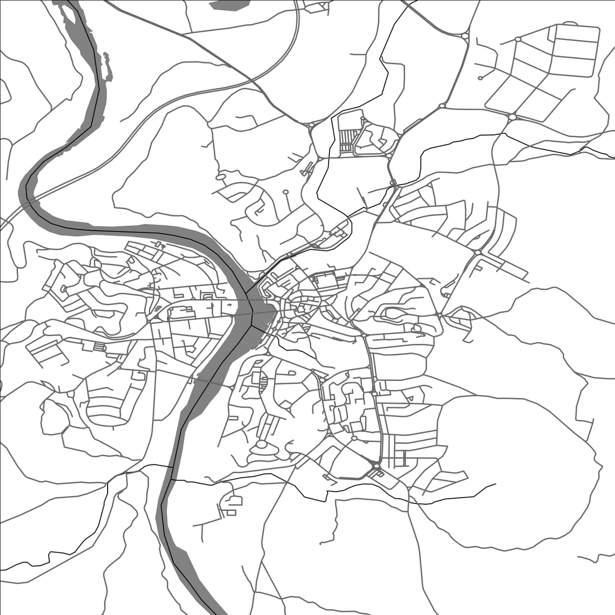 ROAD MAP OF MIRANDELA, PORTUGAL BY MAPBAKES
