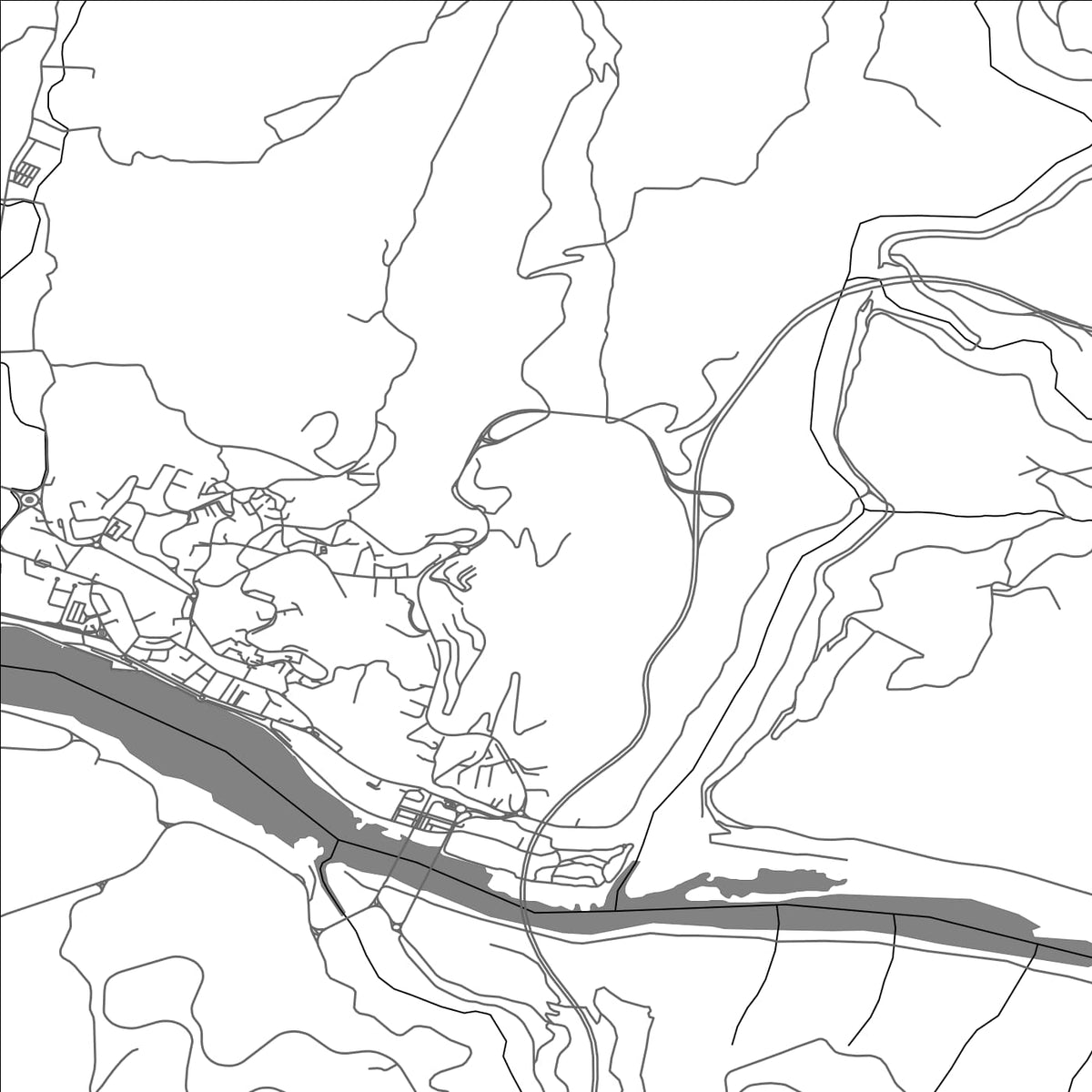 ROAD MAP OF PESO DA REGUA, PORTUGAL BY MAPBAKES