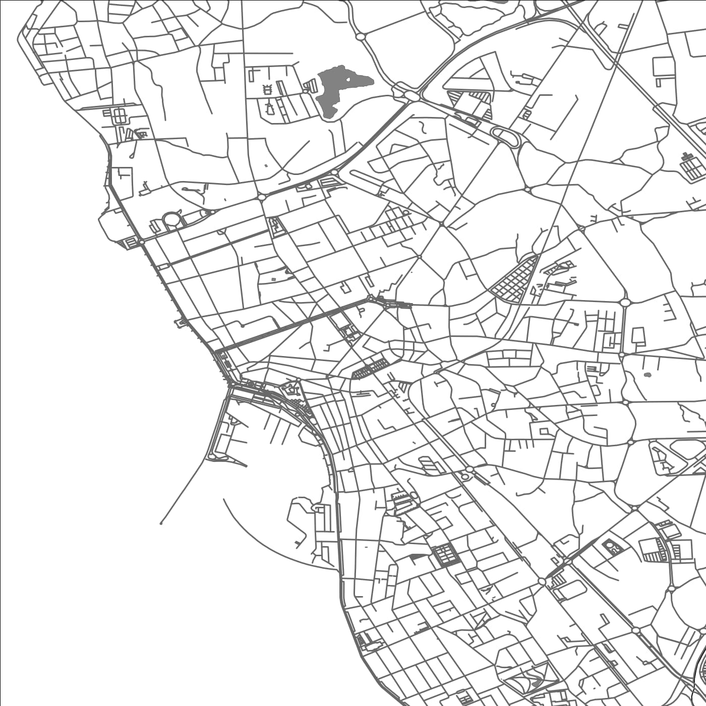 ROAD MAP OF POVOA DE VARZIM, PORTUGAL BY MAPBAKES