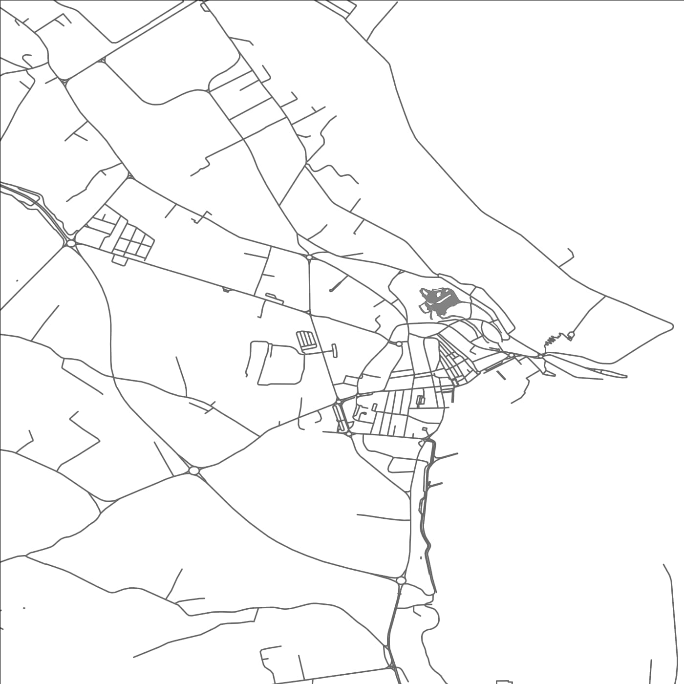 ROAD MAP OF PRAIA DA VITORIA, PORTUGAL BY MAPBAKES