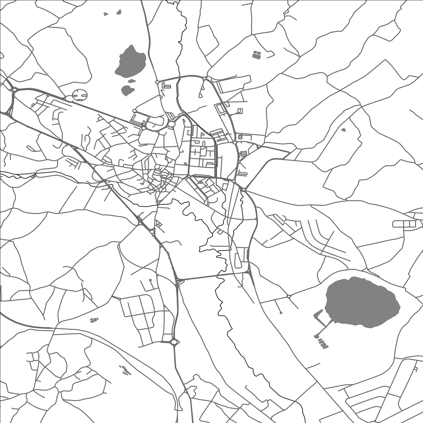 ROAD MAP OF RIO MAIOR, PORTUGAL BY MAPBAKES