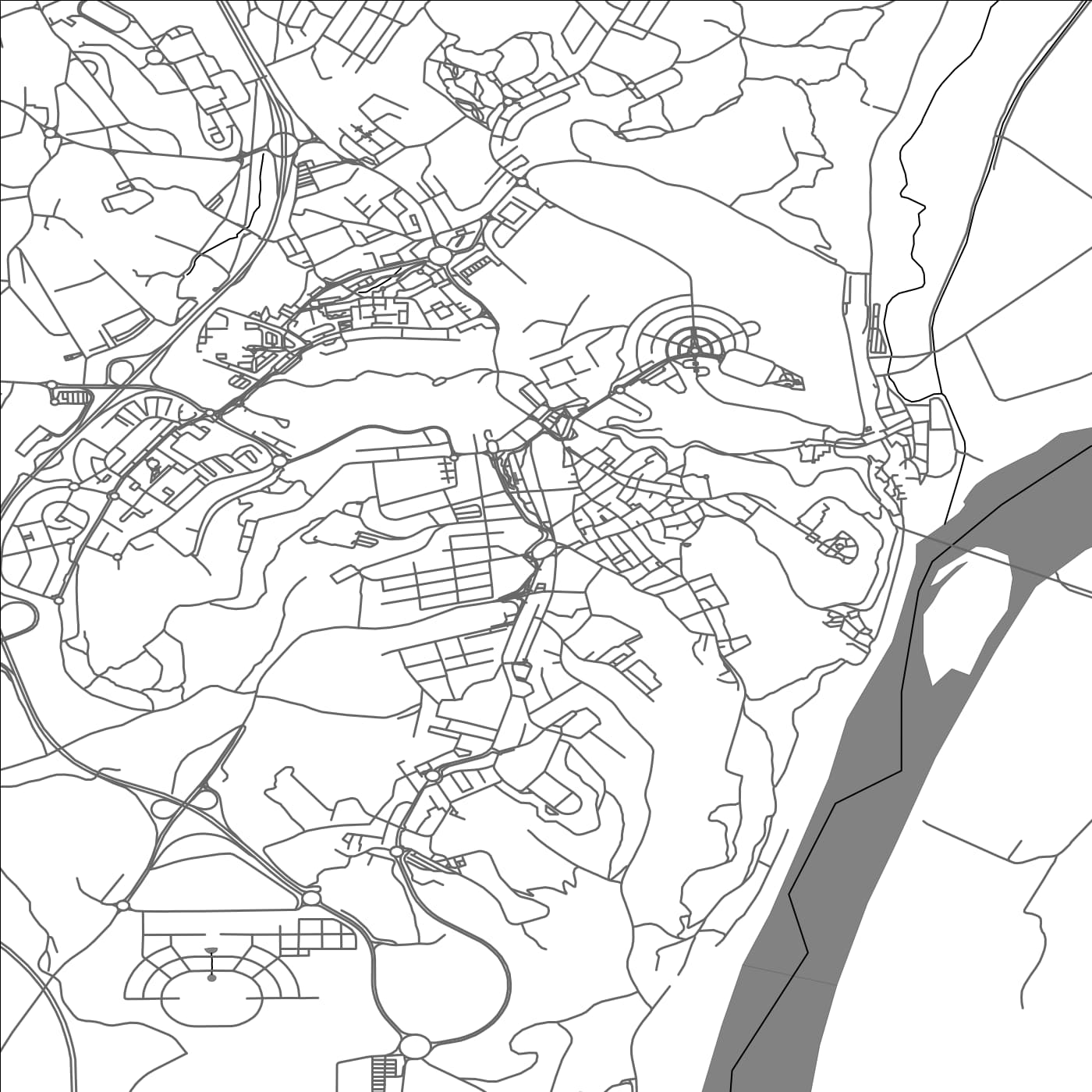 ROAD MAP OF SANTAREM, PORTUGAL BY MAPBAKES