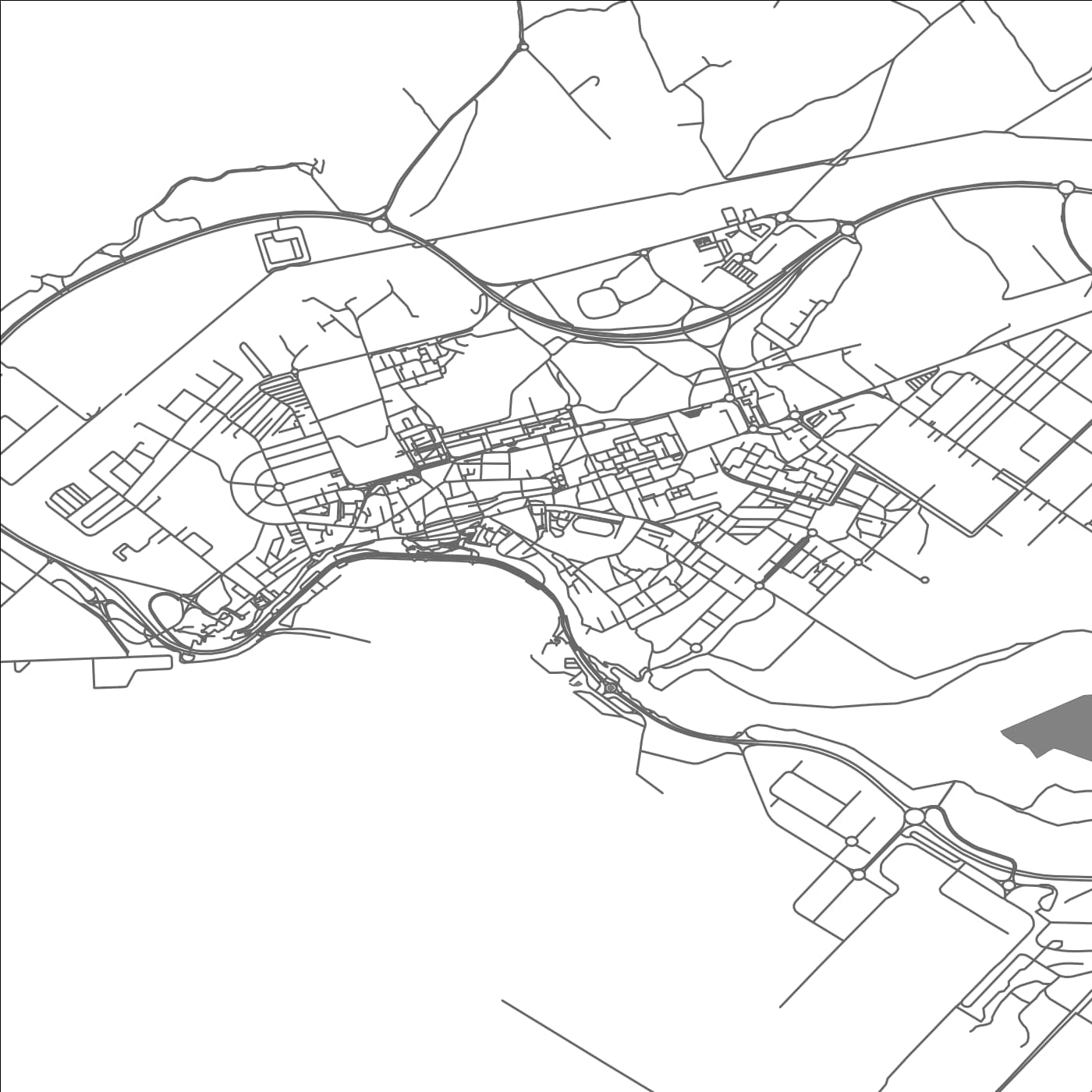 ROAD MAP OF SINES, PORTUGAL BY MAPBAKES