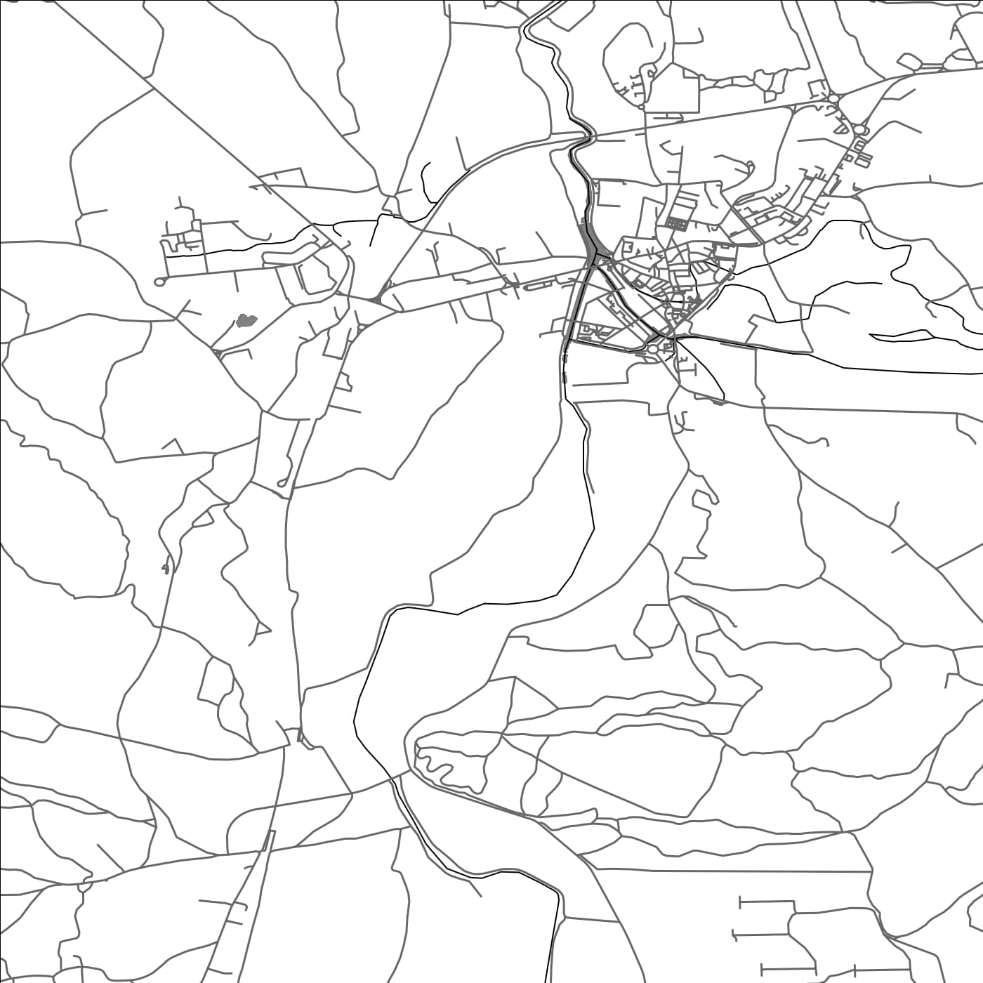 ROAD MAP OF SOURE, PORTUGAL BY MAPBAKES