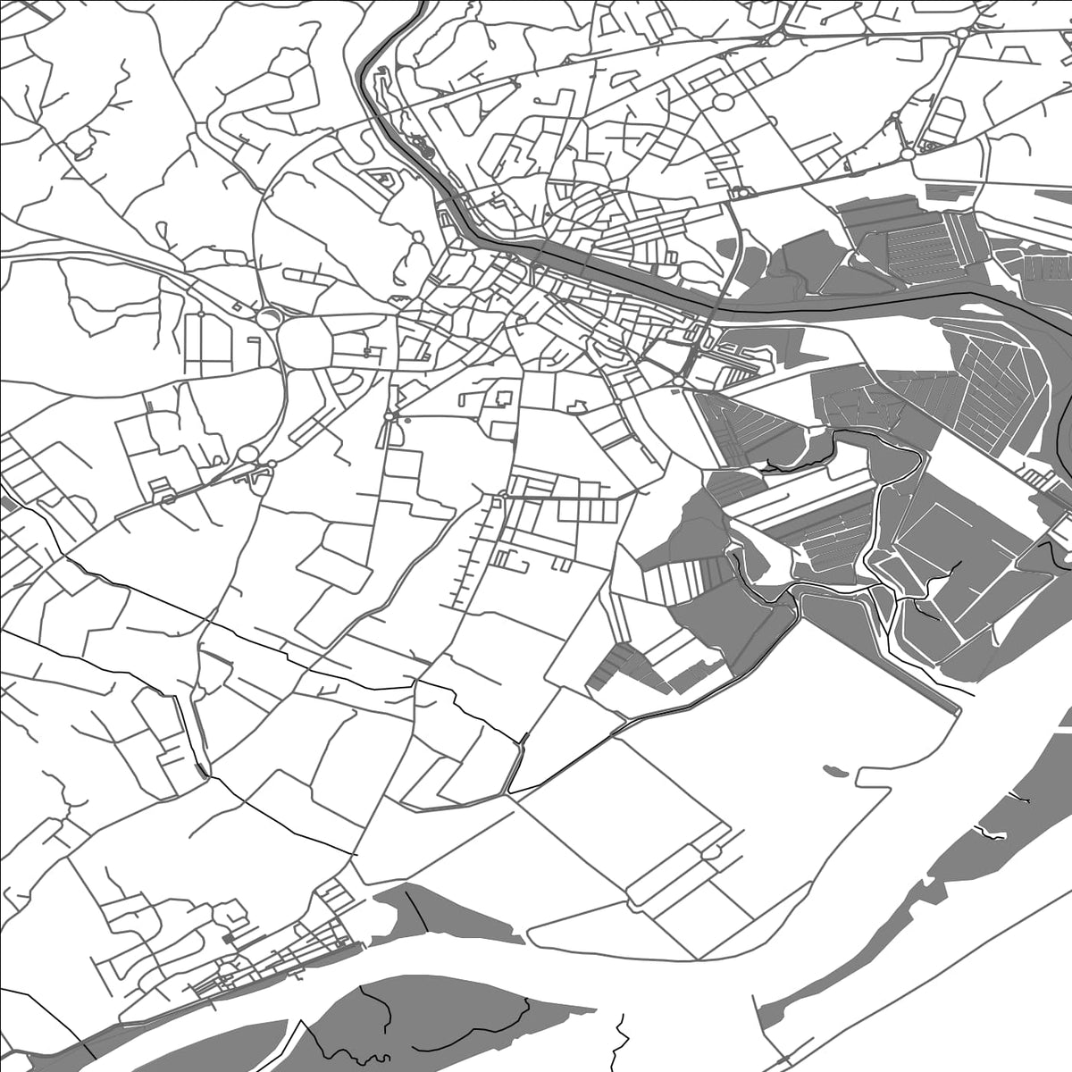 ROAD MAP OF TAVIRA, PORTUGAL BY MAPBAKES