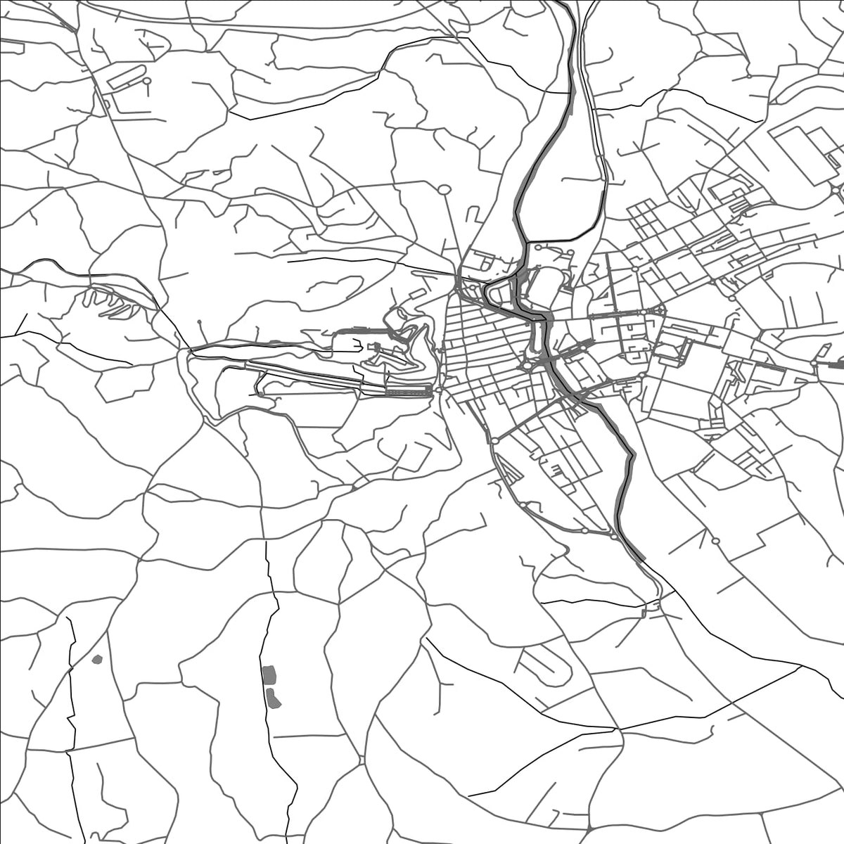 ROAD MAP OF TOMAR, PORTUGAL BY MAPBAKES