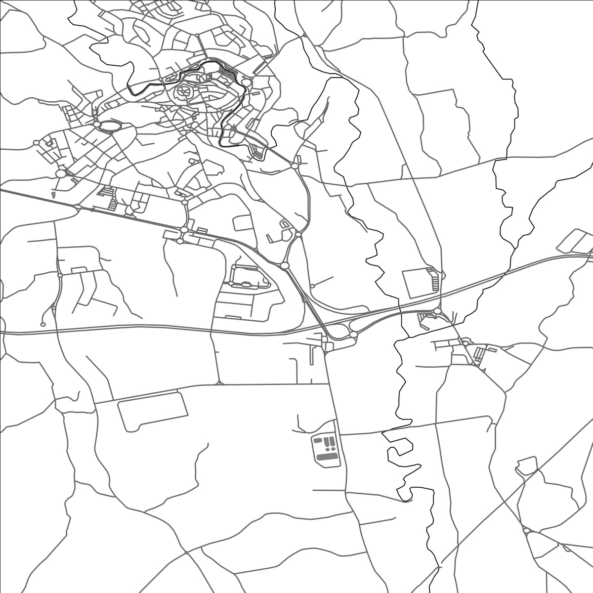 ROAD MAP OF TORRES NOVAS, PORTUGAL BY MAPBAKES