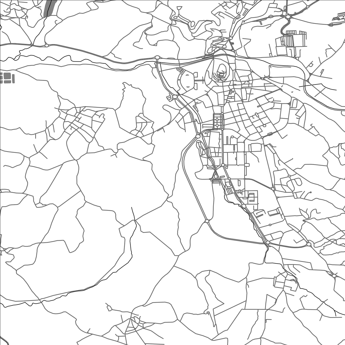 ROAD MAP OF TORRES VEDRAS, PORTUGAL BY MAPBAKES