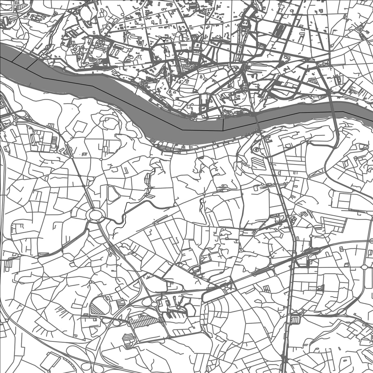 ROAD MAP OF VILA NOVA DE GAIA, PORTUGAL BY MAPBAKES