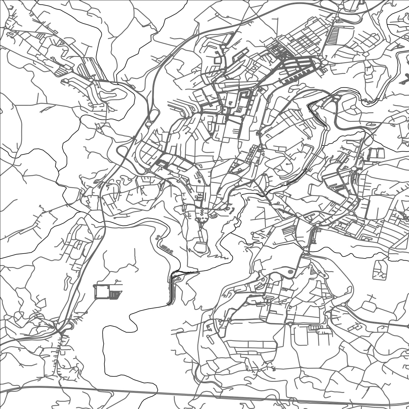 ROAD MAP OF VILA REAL, PORTUGAL BY MAPBAKES