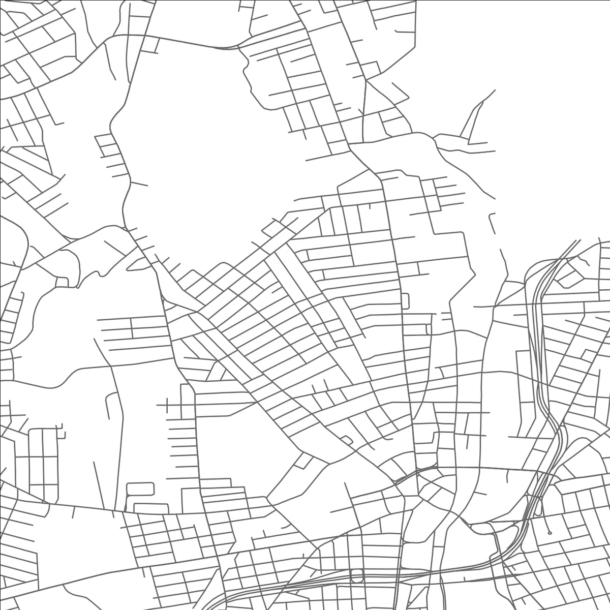 ROAD MAP OF CENTRAL FALLS, RHODE ISLAND BY MAPBAKES