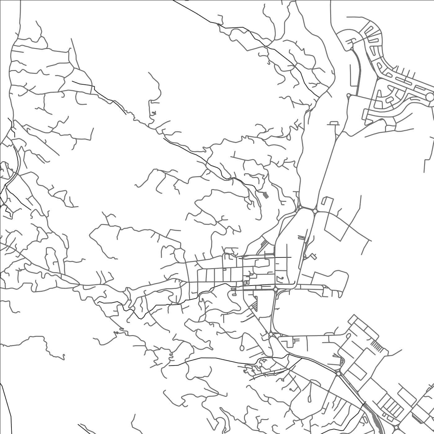 ROAD MAP OF VICTORIA, SEYCHELLES BY MAPBAKES