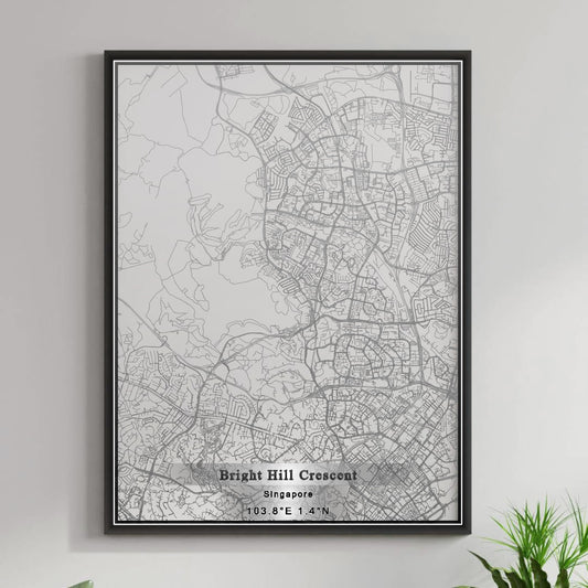 ROAD MAP OF BRIGHT HILL CRESCENT, SINGAPORE BY MAPBAKES