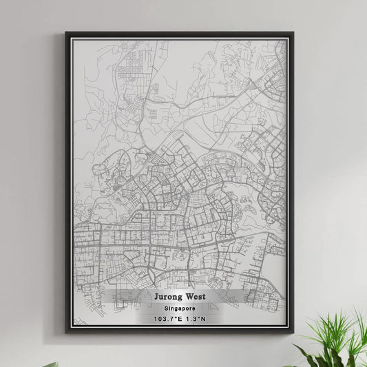 ROAD MAP OF JURONG WEST, SINGAPORE BY MAPBAKES