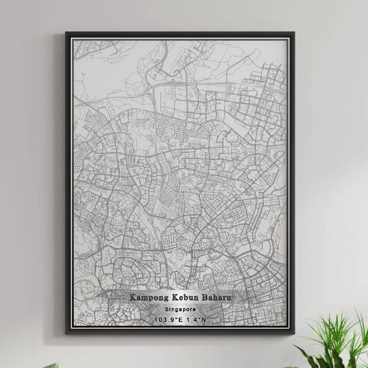 ROAD MAP OF KAMPONG KEBUN BAHARU, SINGAPORE BY MAPBAKES