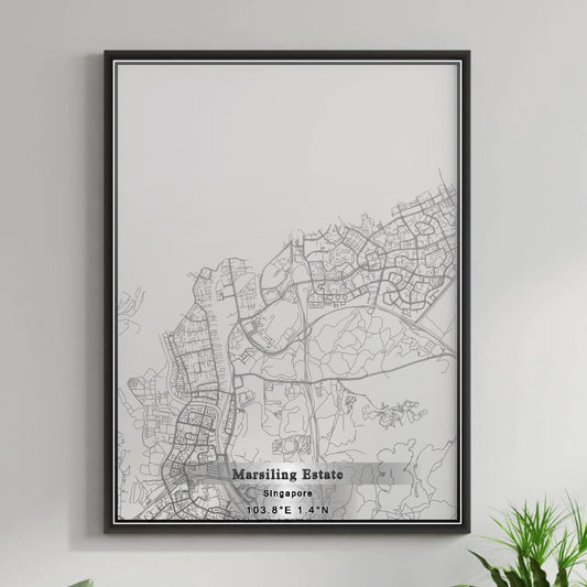 ROAD MAP OF MARSILING ESTATE, SINGAPORE BY MAPBAKES