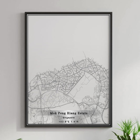 ROAD MAP OF MOK PENG HIANG ESTATE, SINGAPORE BY MAPBAKES