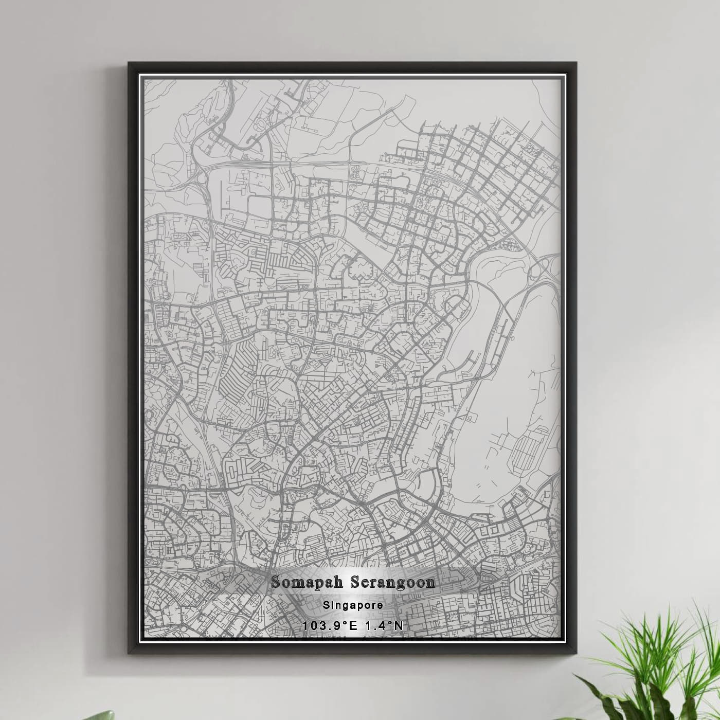 ROAD MAP OF SOMAPAH SERANGOON, SINGAPORE BY MAPBAKES