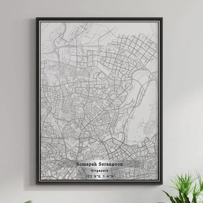 ROAD MAP OF SOMAPAH SERANGOON, SINGAPORE BY MAPBAKES