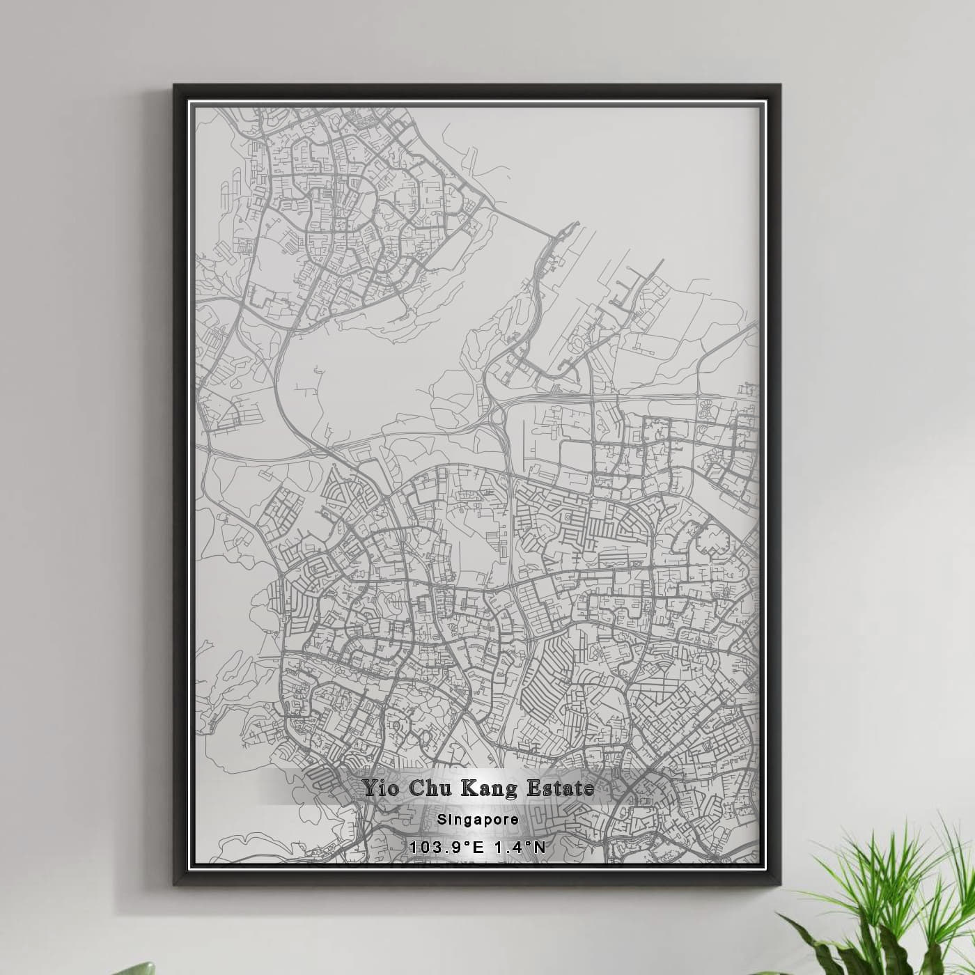 ROAD MAP OF YIO CHU KANG ESTATE, SINGAPORE BY MAPBAKES