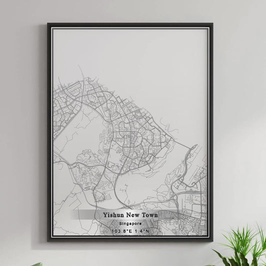 ROAD MAP OF YISHUN NEW TOWN, SINGAPORE BY MAPBAKES