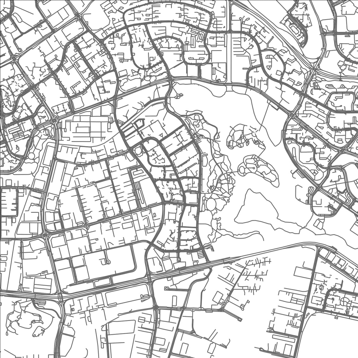 ROAD MAP OF JURONG TOWN, SINGAPORE BY MAPBAKES