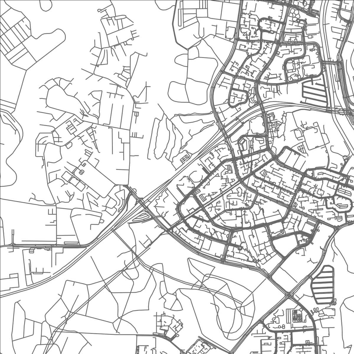 ROAD MAP OF KAMPONG CUTFORTH, SINGAPORE BY MAPBAKES