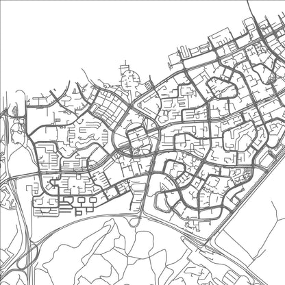 ROAD MAP OF WOODLANDS NEW TOWN, SINGAPORE BY MAPBAKES