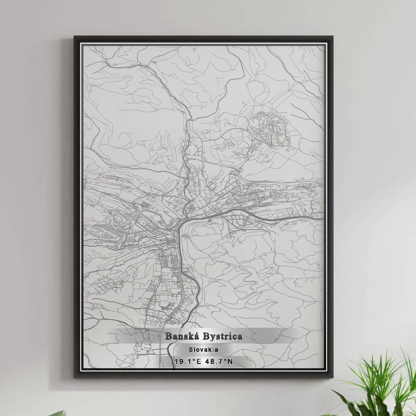 ROAD MAP OF BANSKÁ BYSTRICA, SLOVAKIA BY MAPBAKES