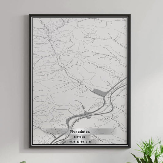 ROAD MAP OF HVOZDNICA, SLOVAKIA BY MAPBAKES