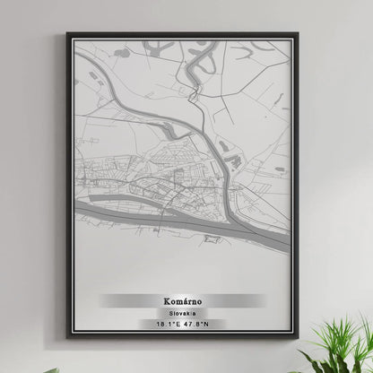 ROAD MAP OF KOMÁRNO, SLOVAKIA BY MAPBAKES