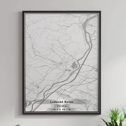 ROAD MAP OF LEDNICKÉ ROVNE, SLOVAKIA BY MAPBAKES