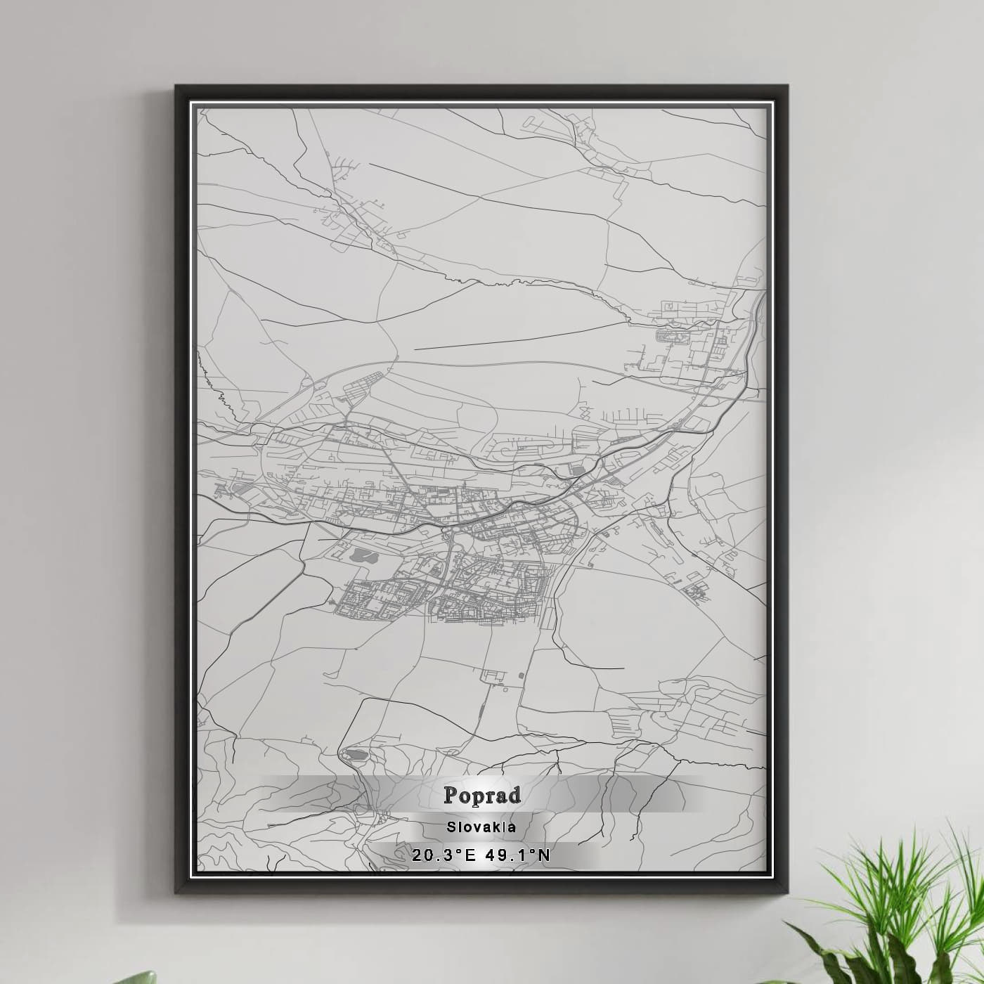 ROAD MAP OF POPRAD, SLOVAKIA BY MAPBAKES