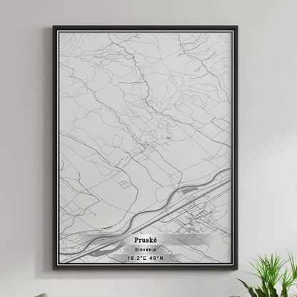 ROAD MAP OF PRUSKÉ, SLOVAKIA BY MAPBAKES