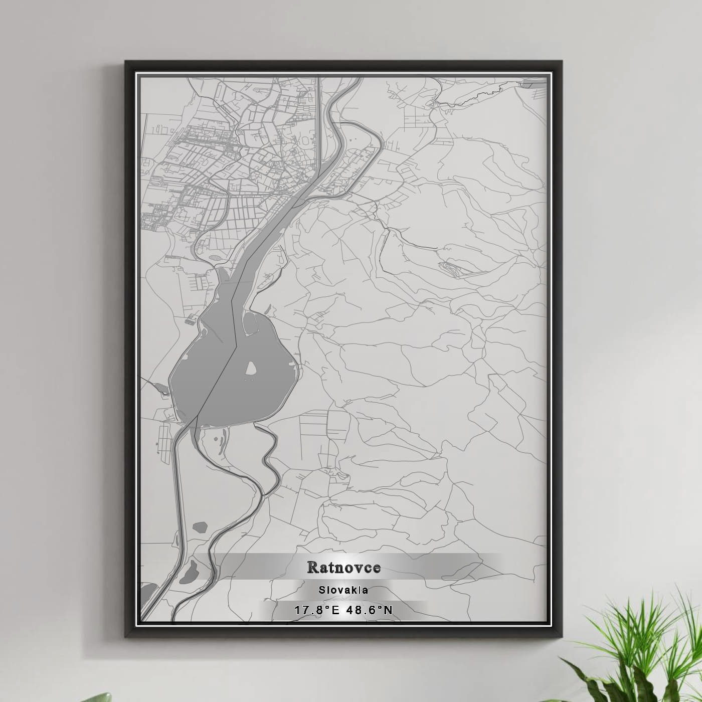 ROAD MAP OF RATNOVCE, SLOVAKIA BY MAPBAKES