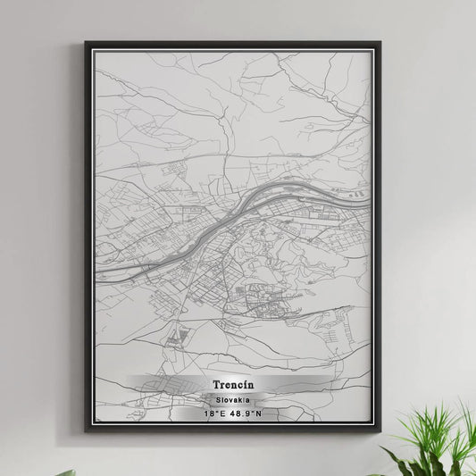 ROAD MAP OF TRENČÍN, SLOVAKIA BY MAPBAKES