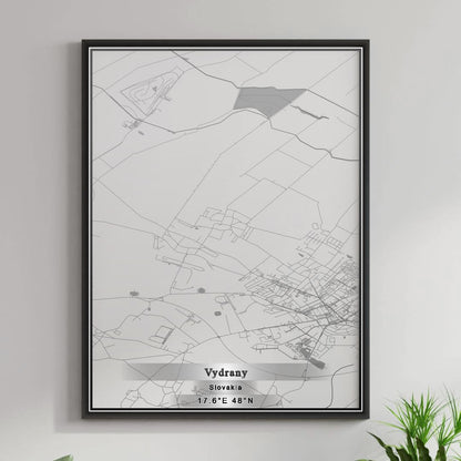 ROAD MAP OF VYDRANY, SLOVAKIA BY MAPBAKES