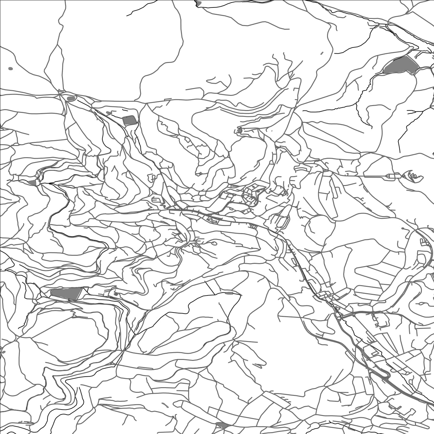 ROAD MAP OF BANSKÁ ŠTIAVNICA, SLOVAKIA BY MAPBAKES